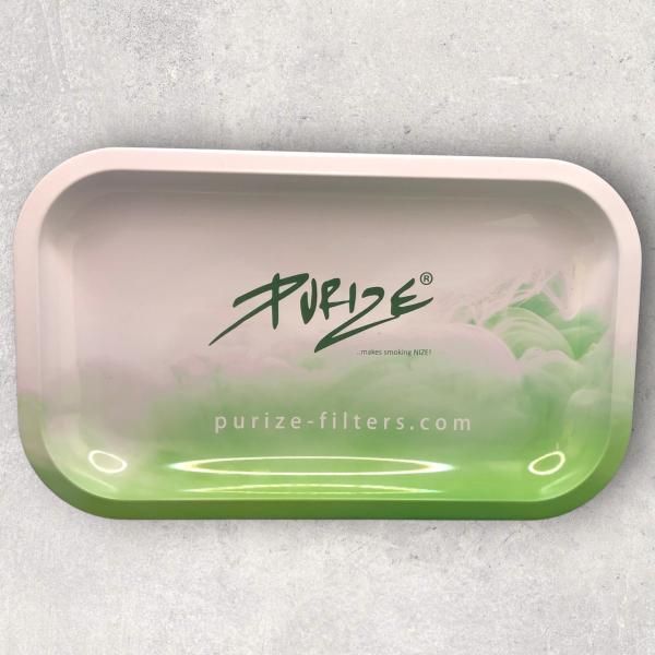 Purize Rolling Tray Classic Green Smoke Design